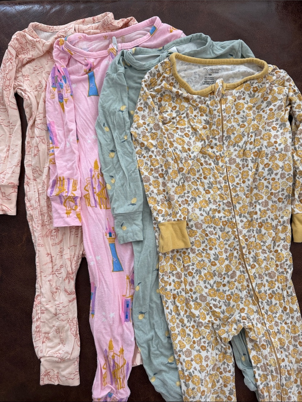 Bundle of Girls 18M Footie PJs - Gerber Modern Moments and Disney